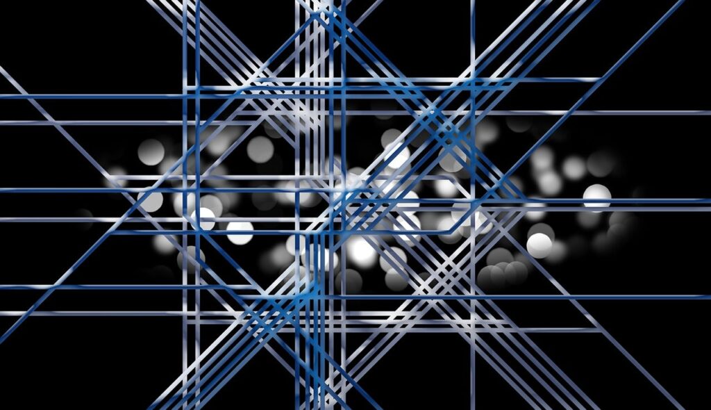 Abstraktes Liniennetz als Symbol für ein Stabliniensystem mit klaren Strukturen.