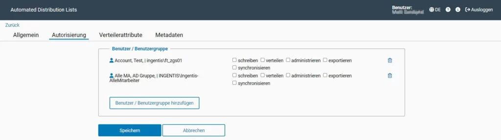 Rechte und Zugriffe verwalten