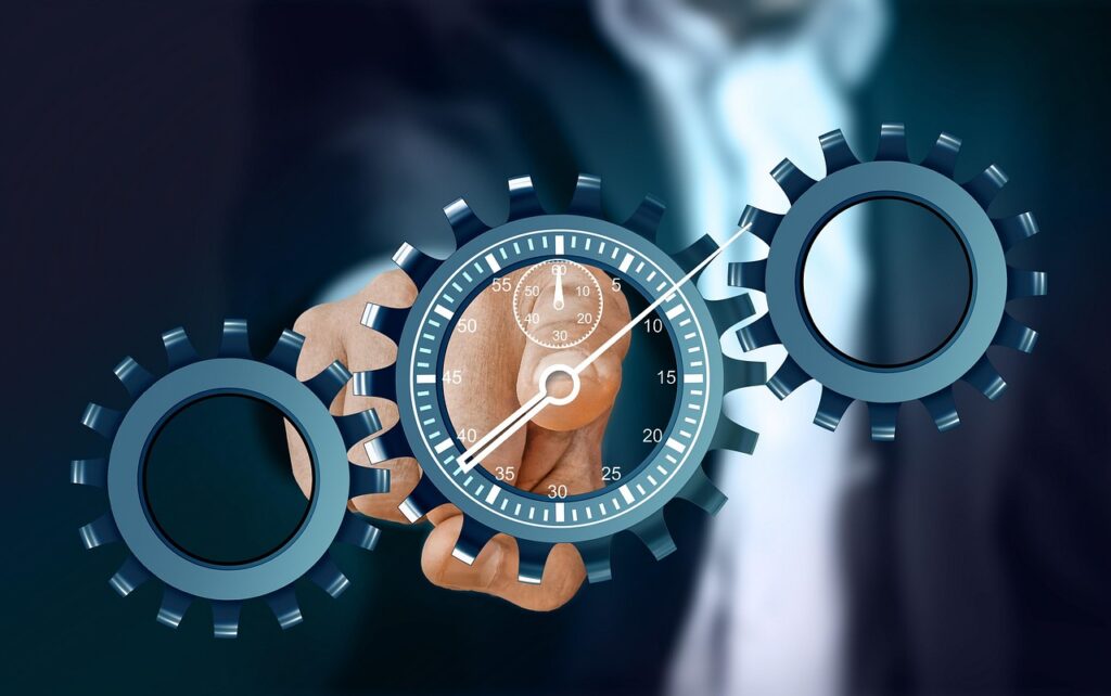 Zahnräder als Symbol für Steuerung im Target Operating Model.