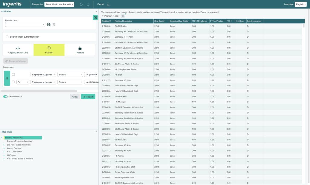 Combine search criteria for Smart Workforce Reports